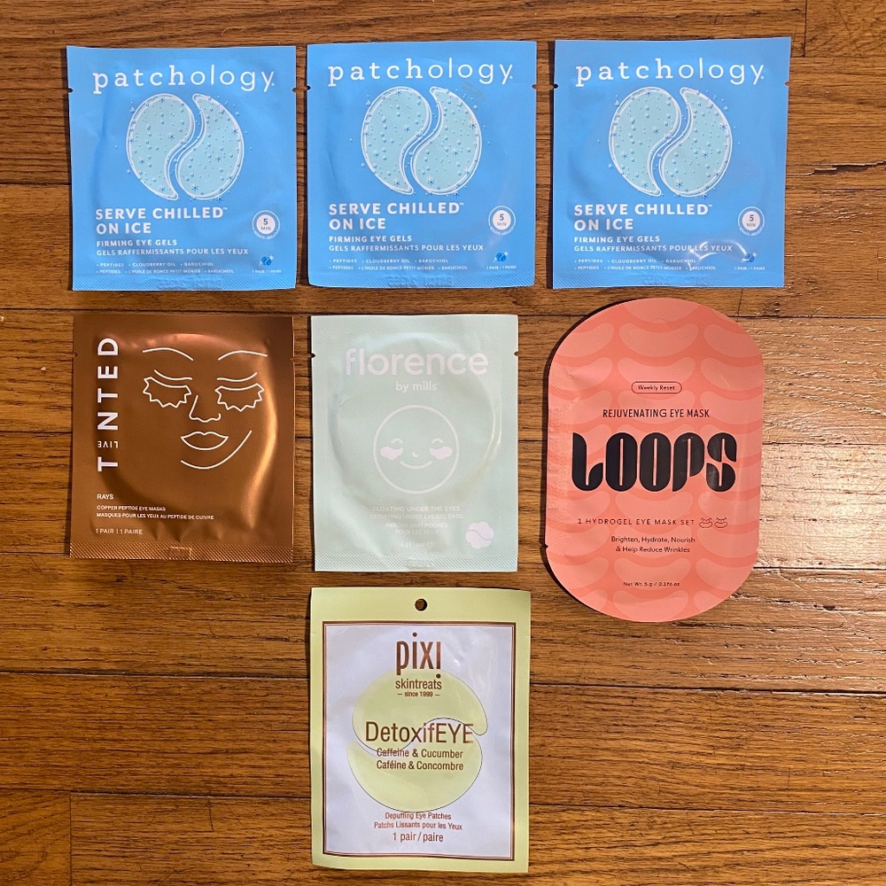7Pc Eye Mask Bundle - Loops, Patchology, More NEW